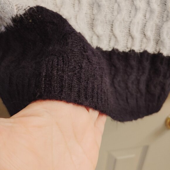 NWT SKOVHUUS STRIPED WOMEN'S CABLE KNIT SWEATER MADE IN ITALY - Picture 10 of 14